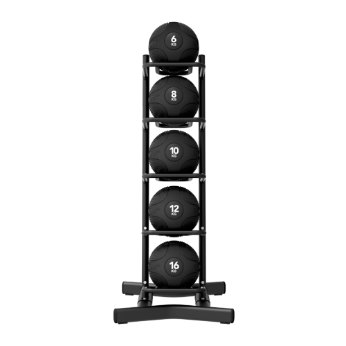 Pasunkintų kamuolių rinkinys 6–16 kg su laikymo stovu Tunturi Platinum Slam Ball