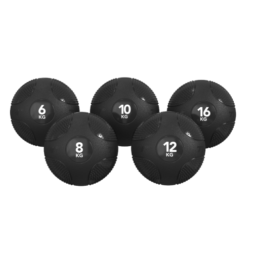 Pasunkintų kamuolių rinkinys 6–16 kg su laikymo stovu Tunturi Platinum Slam Ball