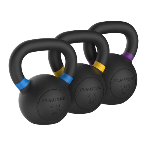 Svarsčių (girų) rinkinys Tunturi Platinum Cast Iron Kettlebell, 12-20 kg, set