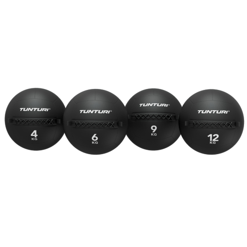 Pasunkintų kamuolių rinkinys Tunturi Platinum Wall Ball, 4-12 kg, set