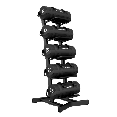 Jėgos maišų rinkinys su stovu Tunturi Platinum Strength Bag, 5-25 kg set + Multi Storage Rack