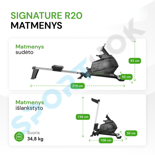 Irklavimo treniruoklis Tunturi Signature R20 Rower