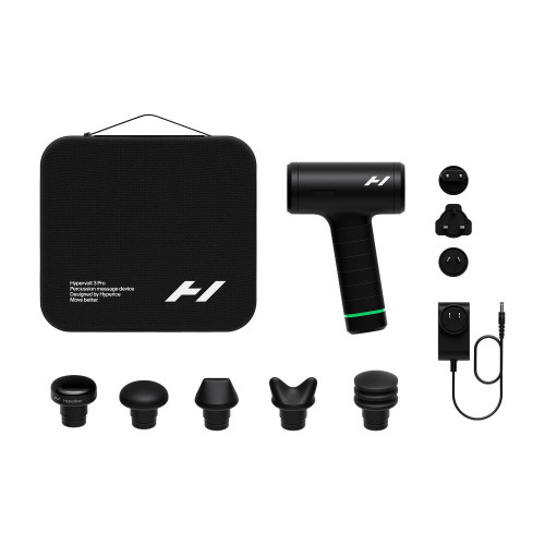 Hyperice Hypervolt 3 Pro perkusinis masažinis pistoletas, Juoda