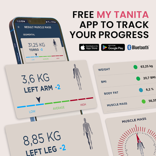 IŠMANUSIS SEGMENTINIS KŪNO KOMPOZICIJOS ANALIZATORIUS / SVARSTYKLĖS TANITA RD-545HR (BLUETOOTH)