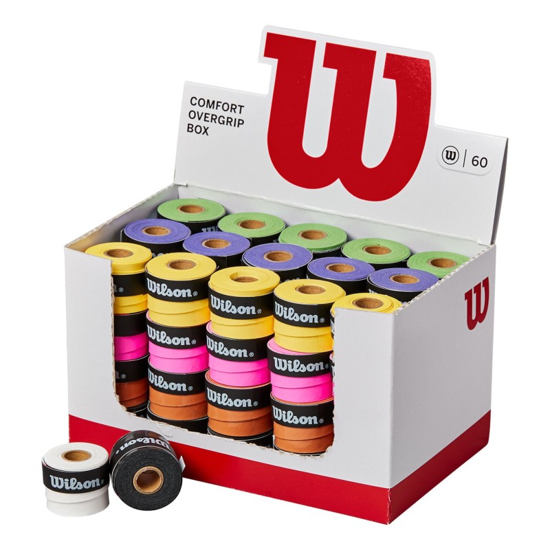 Wilson Ultra Wrap Overgrip Box 60 vnt. Rakečių Rankenų Apvijos (Įvairių Spalvų)