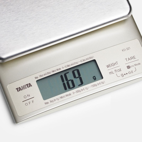 Skaitmeninės virtuvinės / maisto svarstyklės TANITA KD-321 Kitchen Scale Fluid Conversion, sidabrinės sp.