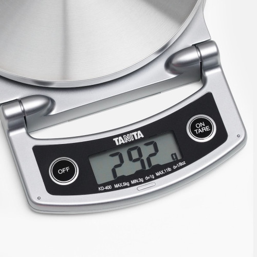 Sulankstomos virtuvinės / maisto svarstyklės TANITA KD-400 Minimalist And Stylish Kitchen Scale, sidabrinės sp.