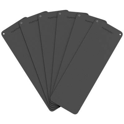 Profesionalių treniruočių kilimėlių komplektas „Tunturi Platinum Fitness Mat EVA“, 180 cm, juodos spalvos, 6 vnt.