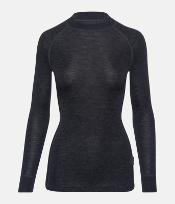 Moteriški marškinėliai THERMOWAVE Merino Warm Active, tamsiai pilki
